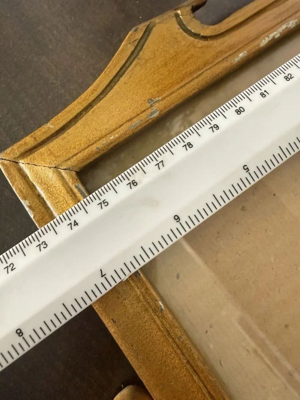 Antqiue 1920's Wood Tabletop Portrait Frame Easel Stand 6.75 x 10.75 opening
